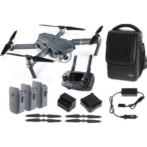 Drona DJI Mavic Pro Fly More Combo, Distanta maxima de operare 18000 m, Autonomie timp de zbor 27 min, 65 km/h, UHD 4K, 12 Mp, Aplicatie
