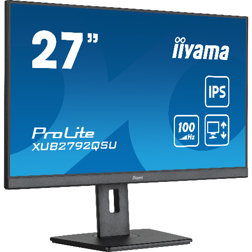 Monitor LED IPS iiyama ProLite XUB2792QSU-B6, 27 inch WQHD, 100Hz, 0.4ms, HDMI, DisplayPort, USB, Pivot, Negru Monitor LED IPS iiyama ProLite XUB2792QSU-B6, 27 inch WQHD, 100Hz, 0.4ms, HDMI, DisplayPort, USB, Pivot, Negru