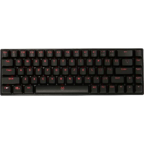 Tastatura Gaming Mecanica A+ K77B, iluminare RGB, 68 taste, USB-C, Negru
