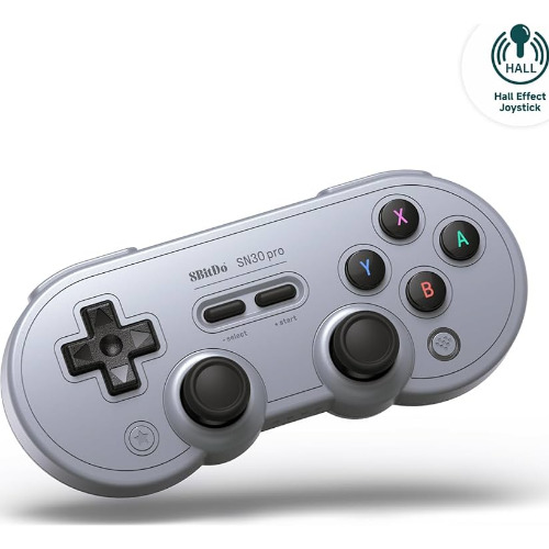 Controller wireless 8BitDo - SN30 Pro, Hall Effect Edition, gri (Nintendo Switch/PC)
