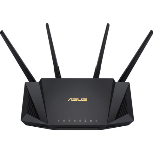 Router Wireless ASUS RT-AX58U V2, AX3000, Dual-Band, Quad-Core 1.5GHz CPU, 256MB/512MB Flash/RAM, Gigabit, AiProtection Pro, Adaptive QoS, VPN server/client, IPTV, OFDMA, MU-MIMO, Beamforming, Port forwarding, AiMesh