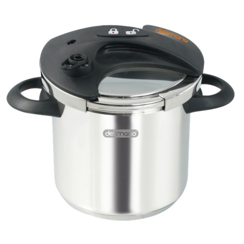 Oala Sub Presiune Delimano Tempo Presto Family Set, 7L, Capac Sticla, Capac Presiune, Strecuratoare (Produs NOU!)
