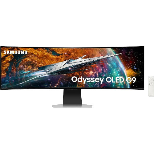 Monitor curbat Smart GAMING Samsung Odyssey OLED G9 LS49CG950SUXDU, 49", HDR10+, 240Hz, FreeSync Premium Pro , 1 x HDMI, 1 x DisplayPort 1.4, 1 x Micro HDMI , Negru
