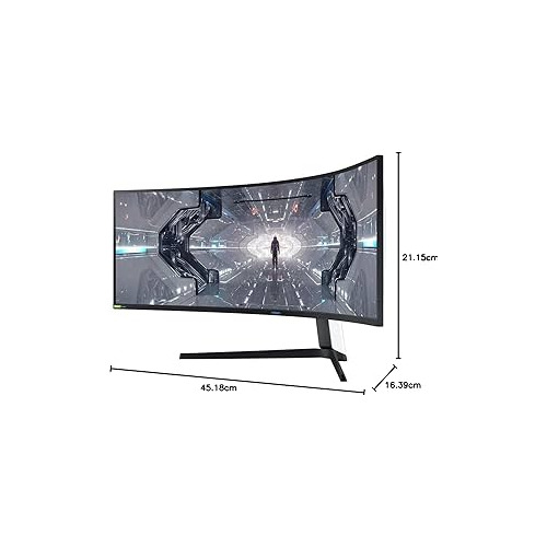 Monitor curbat Smart GAMING Samsung Odyssey OLED G9 LS49CG950SUXDU, 49", HDR10+, 240Hz, FreeSync Premium Pro , 1 x HDMI, 1 x DisplayPort 1.4, 1 x Micro HDMI , Negru
