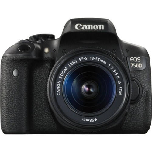 Aparat Foto Canon EOS 750D DSLR, 24.2 MP + Obiectiv EF-S 18-55 mm III 1:3.5-5.6
