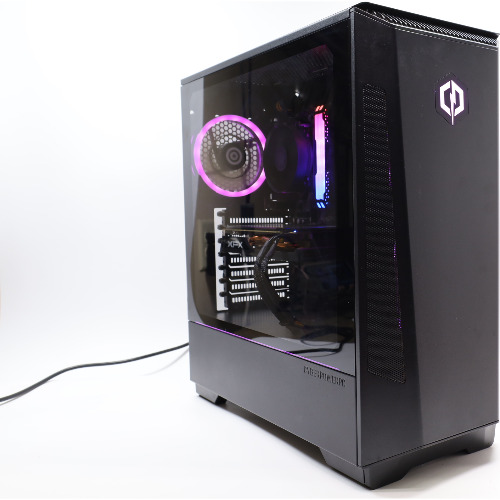Sistem PC Gaming Alphagear, Procesor AMD Ryzen 3 2300X, 3.5 GHz, Memorie RAM Viper 2x8 GB DDR4, 2133 MHz, HDD 1 Tb, Placa video Saphire Radeon RX 570 Pulse ITX 4GB GDDR5 256, Cooler cu lichid pentru procesor ID-Cooling Frostflow 240, Negru

