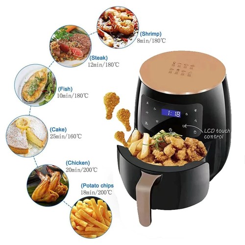 Friteuza Cu Aer Cald JRH, Afisaj Digital, Touch Control
 Friteuza Cu Aer Cald JRH, Afisaj Digital, Touch Control