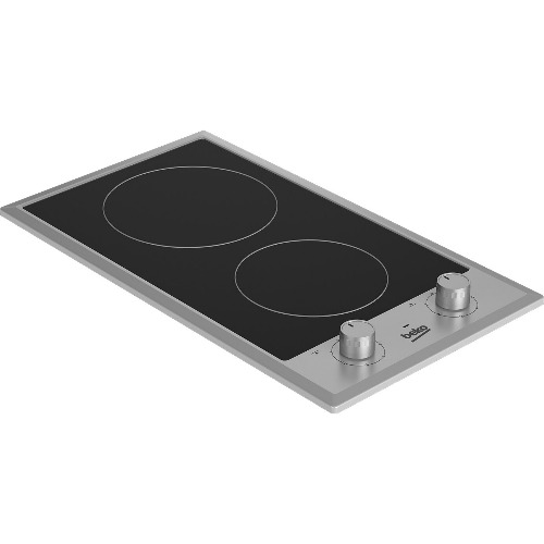 Plita incorporabila Beko HDCC 32200X, 2 zone de gatit, Negru/argintiu
