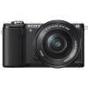 Aparat foto mirrorless Sony Alpha A5000, CMOS 20.1 Mp, Display 3 inch, Wi-Fi + Obiectiv E 3.5-5.6/PZ 16-50mm OSS