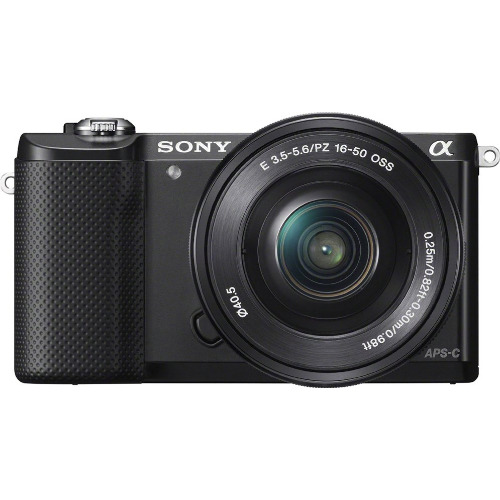 Aparat foto mirrorless Sony Alpha A5000, CMOS 20.1 Mp, Display 3 inch, Wi-Fi + Obiectiv E 3.5-5.6/PZ 16-50mm OSS
