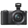 Aparat foto mirrorless Sony Alpha A5000, CMOS 20.1 Mp, Display 3 inch, Wi-Fi + Obiectiv E 3.5-5.6/PZ 16-50mm OSS