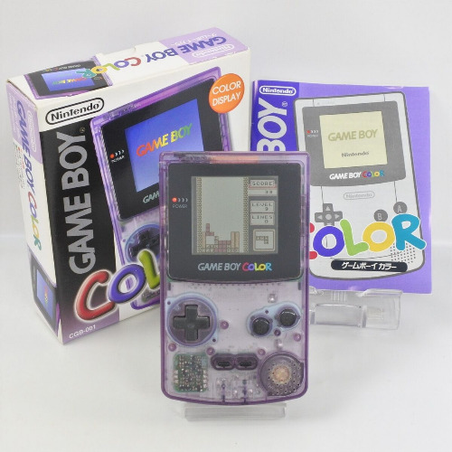 Consola Nintendo GameBoy Color CGB-001, Clear Purple + Tetris - Joc Nintendo GameBoy
