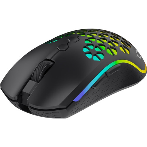 Mouse Gaming AQIRYS Polaris , cu Fir, 7 Butoane, USB 2.0, 19.000 DPI, RGB, Negru
