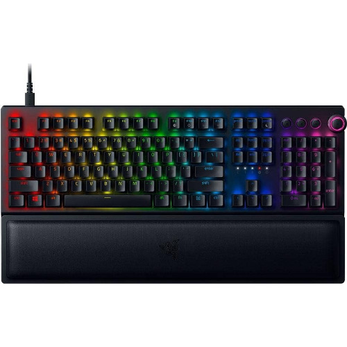 Tastatura Gaming Wireless Mecanica RAZER BlackWidow V3 Pro, Bluetooth, USB, Yellow Switches, Suport Incheietura, Black
