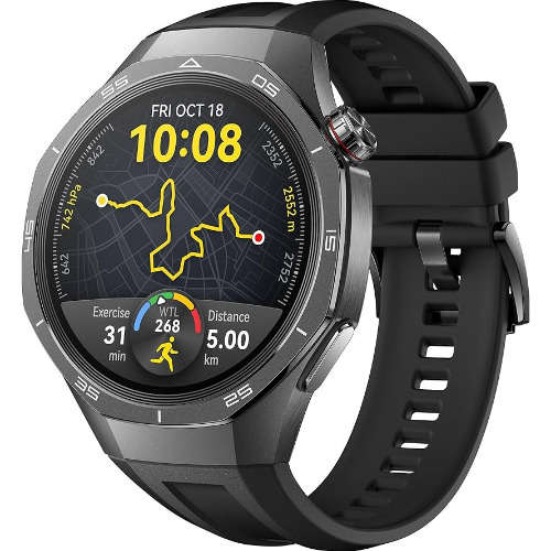 Huawei Watch GT 5 PRO 46 mm VLI-B29, Black Fluoroelastomer Strap
