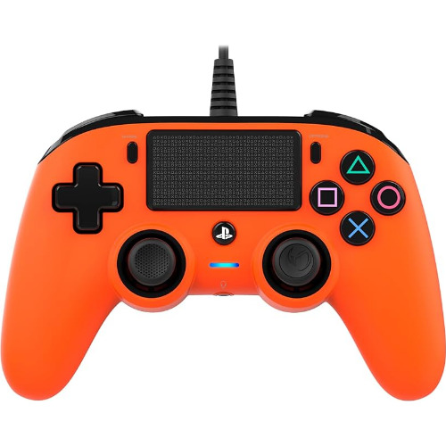 Controller wired Nacon Compact, Compatibil Playstation 4/PC, Portocaliu
