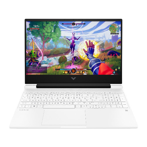 Laptop Gaming HP Victus 15-fa1xxx, Display IPS 15.6 inch FHD, Intel Core i5-12500H 12-Core, 4.5GHz, 16 Gb RAM DDR4, SSD 512 Gb NVMe, nVidia GeForce RTX 4060 8 Gb, USB 3.2, USB-C, HDMI, Ethernet, Jack 3.5mm, White