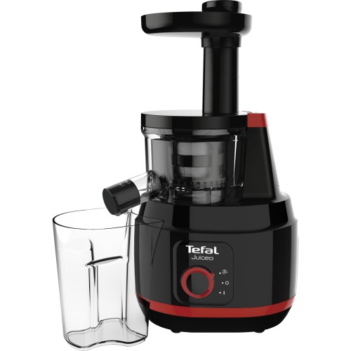 Storcator Fructe Si Legume Tefal ZC150838 Juiceo, 150 W, 80 RPM, Presare La Rece, Recipient 0.8 L, 1 Filtru, Rosu/Negru
 Storcator Fructe Si Legume Tefal ZC150838 Juiceo, 150 W, 80 RPM, Presare La Rece, Recipient 0.8 L, 1 Filtru, Rosu/Negru