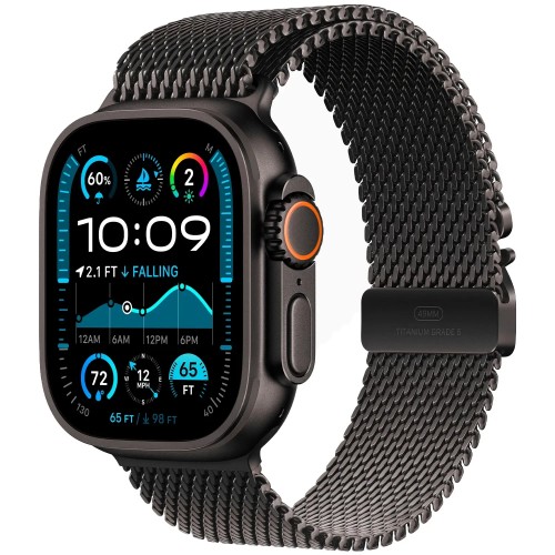 Apple Watch Ultra 2 49mm A2986, GPS, Cellular, Black Titanium, Black Titanium Milanese Loop L
