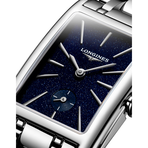 Ceas Barbatesc Longines Dolce Vita L5.655.4, Quartz, Dreptunghi, 26x32 mm, Cristal Safir, WR 30m, Otel inoxidabil, Cadran Negru, Argintiu
