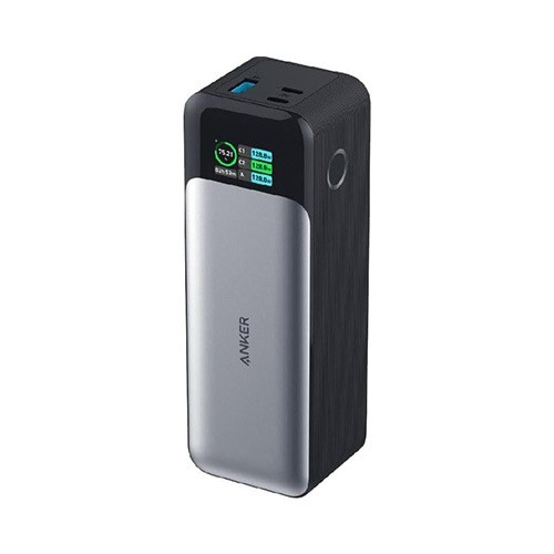 Baterie Externa ANKER 737 Power Bank (PowerCore 24K), 24.000 mAh, 140W, Smart Digital Display, USB-C, USB, PowerDelivery 3.1, Negru/Gri
