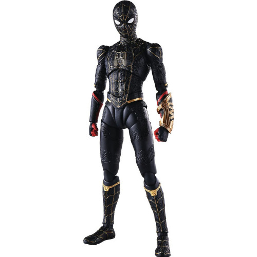 Figurina de Actiune Spider-Man: No Way Home S.H. Figuart Spider-Man Black & Gold Suit, Special Set, 15 cm
