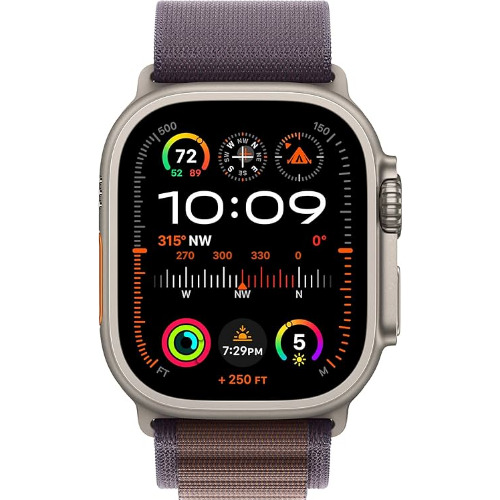 Apple Watch Ultra 2, 49mm, Titanium Case, Indigo Alpine loop, GPS, Cellular, A2986