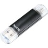 Memorie USB HAMA Laeta Twin, 64Gb, 40Mb/s, USB 3.0, MicroUSB 2.0, Negru