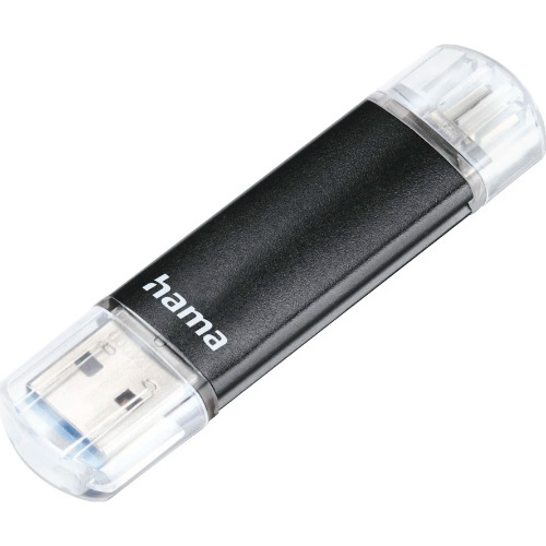 Memorie USB HAMA Laeta Twin, 16Gb, 40Mb/s, USB 3.0, MicroUSB 2.0, Negru