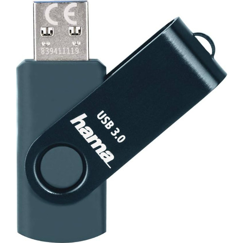 Memorie USB HAMA Rotate, 64Gb, 70Mb/s, USB 3.0, Albastru Memorie USB HAMA Rotate, 64Gb, 70Mb/s, USB 3.0, Albastru