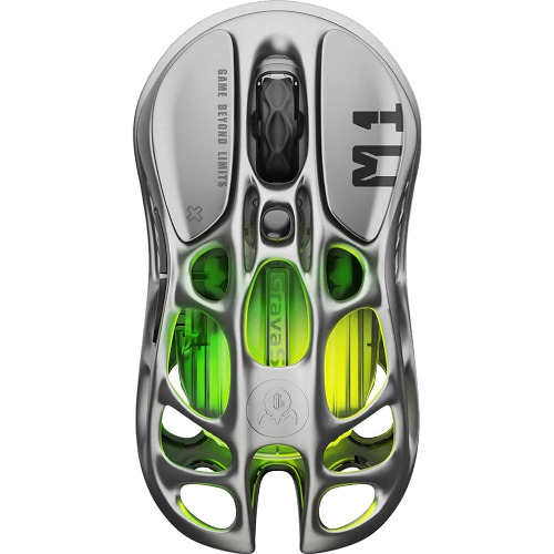Mouse gaming wireless GravaStar Mercury M1 Pro, 26K DPI, Bluetooth 5.1, USB-C, 88g, Skeletal hollow-out