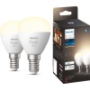 Set 2 becuri LED Philips Hue 5.7W E14, RGB, 470lm, 2700K, Hue Bridge, Hue Bluetooth, Amazon Alexa, Google Assistant