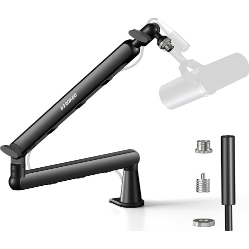 Brat Extensibil Microfon Aokeo Ak-55 Metal, Rotire 360°, Max 2 Kg, Low Profile, Negru
