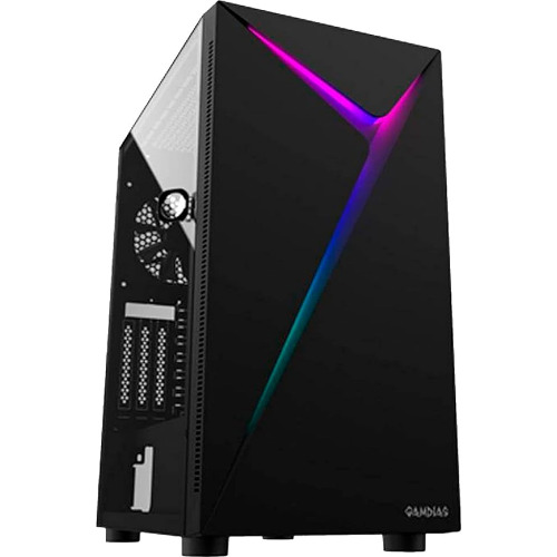 Sistem Desktop Gaming Gamdias, Procesor Ryzen 5 3600 6-Core, 4.2GHz, 16 Gb RAM DDR4, 2x SSD 480Gb, nVidia GeForce GTX 1050 2 Gb, USB, HDMI, DisplayPort