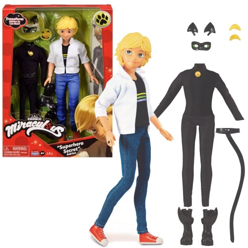 Figurina Heroes Miraculous Superhero Secret Adrien, 4 ani+
