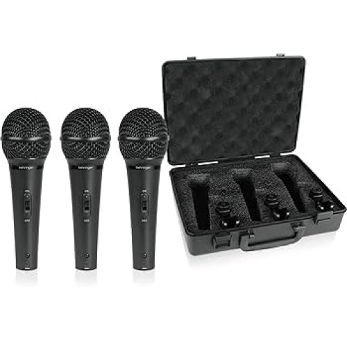 Set 3x Behringer XM1800S Microfon vocal dinamic, 80Hz - 15kHz
