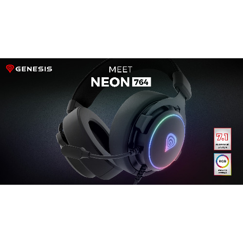 Casti Gaming Genesis NEON 764 Black
 Casti Gaming Genesis NEON 764 Black