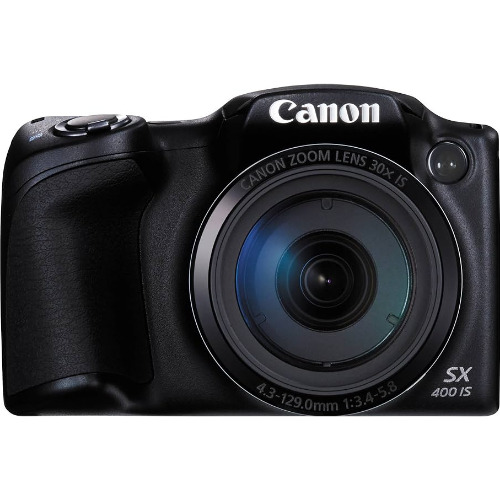 Aparat foto digital Canon PowerShot SX400, Senzor CCD 16Mp, Obiectiv Canon Zoom Lens 30X, Negru