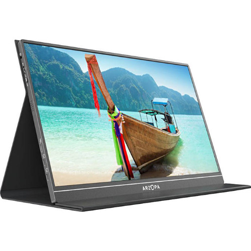Monitor portabil ARZOPA A1 Gamut, Display LED IPS 15.6 inch, 60Hz, USB-C, HDMI, Jack 3.5mm, Negru