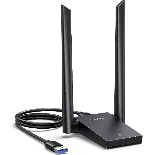 Adaptor USB Wi-Fi 6 Tenda U18A, AX1800, 2x antene High-Gain Wireless Dual-band, USB 3.0, Negru
