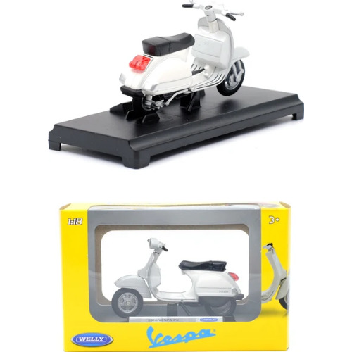 Macheta moto Welly 1:18 2016 Vespa PX, Alb