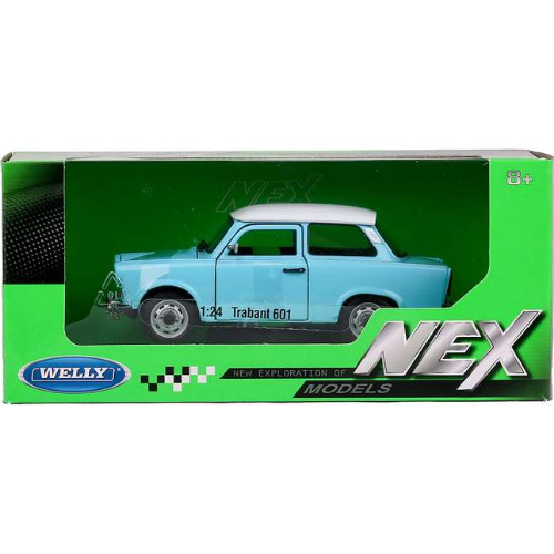 Macheta auto 1:24 Welly NEX Models Trabant 601 Albastru