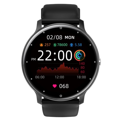 Smartwatch Go4Fit ZL02CPRO, Functii Sport, Monitorizarea Somnului, Curea Silicon, Negru
