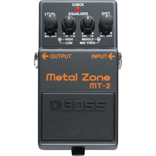 Pedala Efecte Chitara Boss Metal Zone MT-2, Volum, EQ, Distorsion, Jack 6.3 mm, Negru
