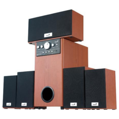 Sistem de Boxe Genius 5.1 SW-HF 5005, 150W RMS, 8 Ohmi, 85 dB, Cherry
