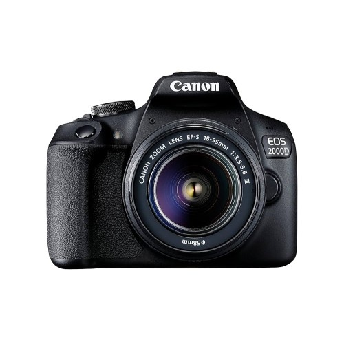 Aparat Foto DSLR Canon EOS 2000D 24.1 MP + Obiectiv Kit 18-55mm, F3.5-5.6 IS II
