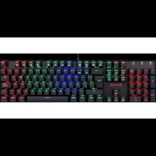 Tastatura Gaming Mecanica Redragon Mitra RGB, Switch Blue, International Keyboard, Black

