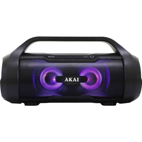 Boxa Portabila Akai ABTS-50, Bluetooth 5.0, Radio FM, USB, SD Card, Lumini LED, Negru