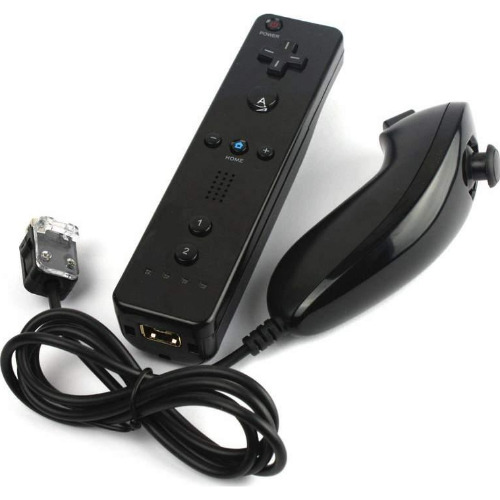 Controller Nintendo WII - Wii Motion Plus Inclus + Nunchuck Black
