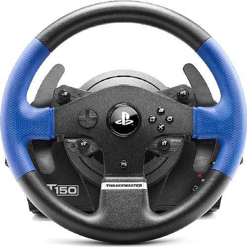 Volan cu Pedale Thrustmaster T150 Force Feedback, PS4, PS3, PC, 1080 grade, Vibratii, Negru-Albastru
 Volan cu Pedale Thrustmaster T150 Force Feedback, PS4, PS3, PC, 1080 grade, Vibratii, Negru-Albastru